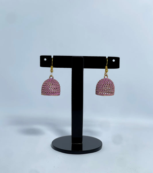 Blush Elegance Delicate Jhumka Earrings