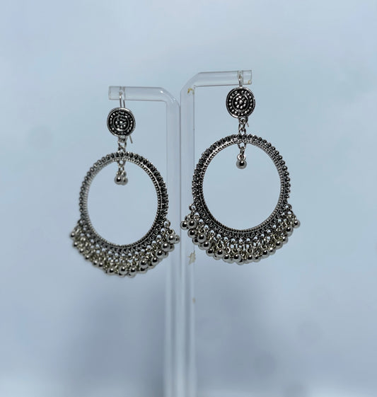 Timeless Oxidized Chandbali Earrings