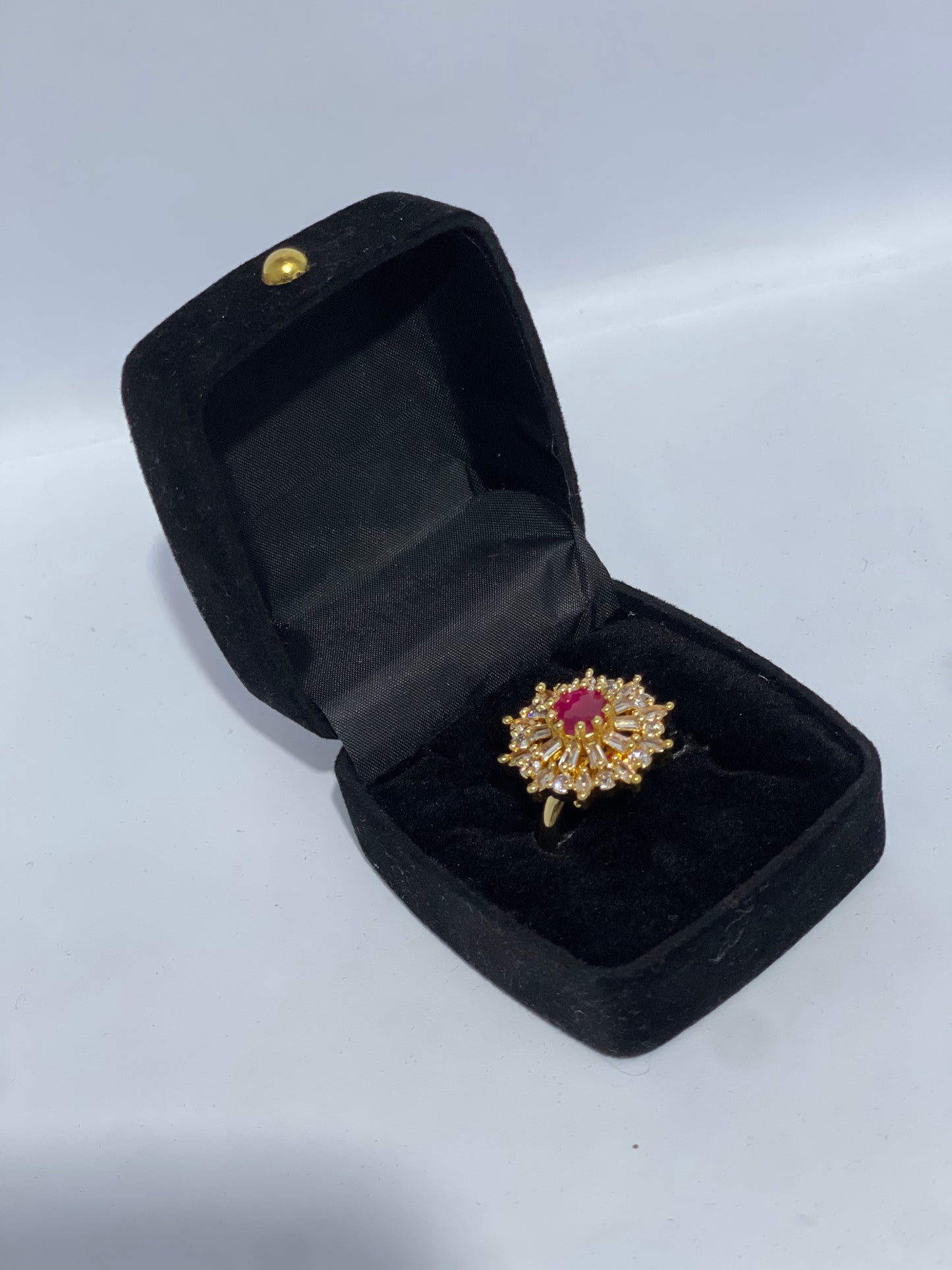 Imperial Radiance 1-Carat Ruby Sunburst Ring