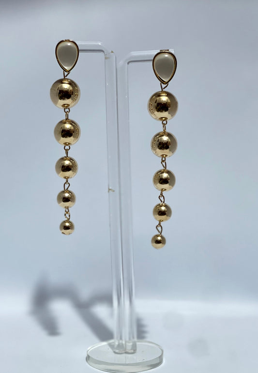 Golden Cascade Drop Earrings