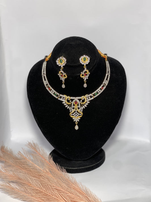 Regal Radiance: Multicolored Zircon & Gold-Plated